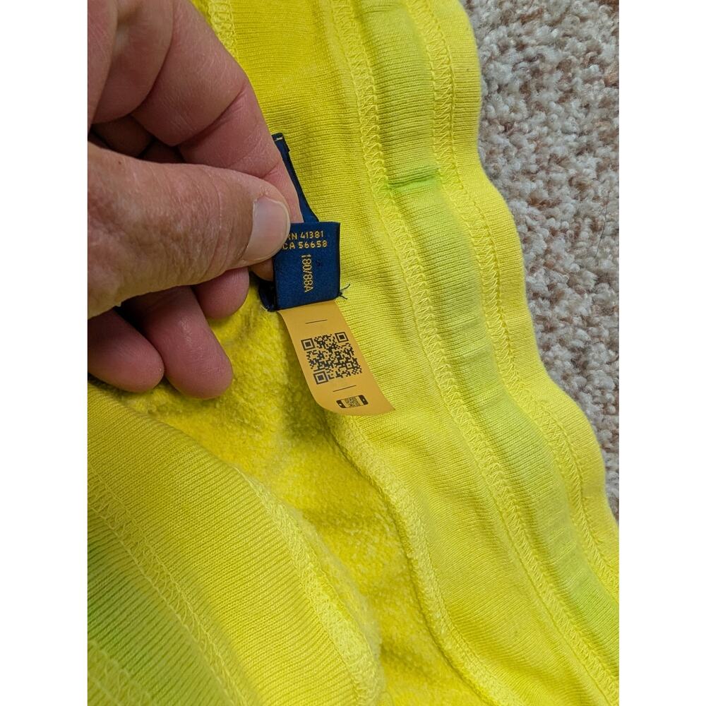 Polo Ralph Lauren Sweat Shorts Mens Large Yellow White Green Blue Tie Dye Fleece - Picture 11 of 12
